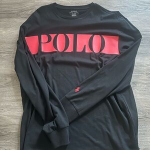 Polo by Ralph Lauren Black Long Sleeve with Red Logo